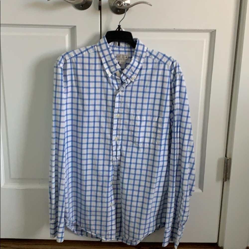 Men’s Jcrew blue/white check shirt